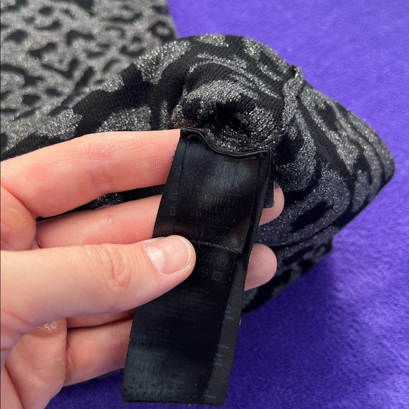 All Saints Black and Gray Animal Print Dress with silver shine - Picture 12 of 17